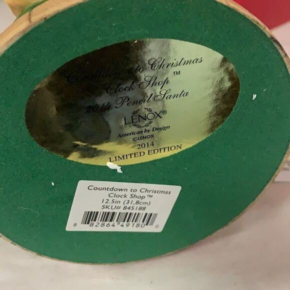 NWT LENOX 2014 SANTA PENCIL FIGURINE ANNUAL CLOCK SHOP COUNTDOWN TO CHRISTMAS‎ - Picture 5 of 6